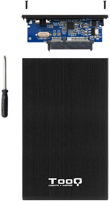 TOOQ Caja Externa para HDD/SSD 2,5'' SATA USB 3.0 Negra TQE-2527B